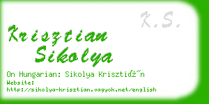 krisztian sikolya business card